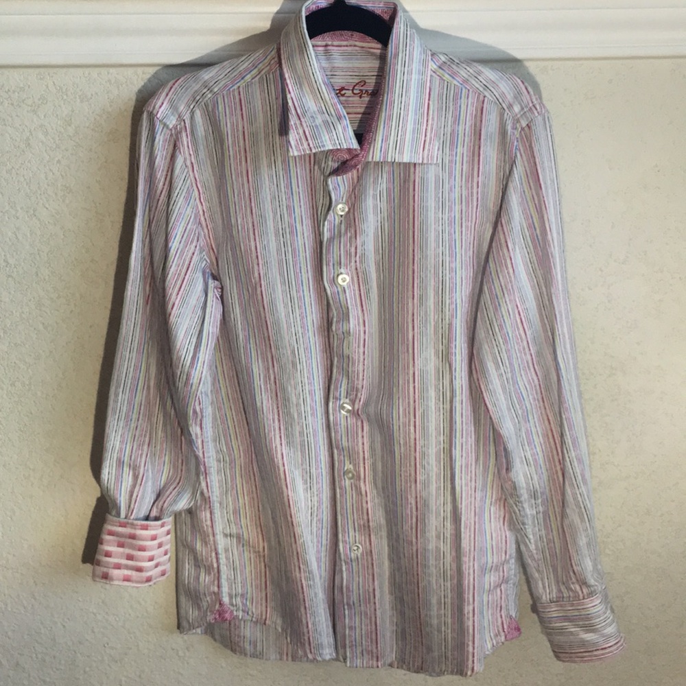 Boys striped Robert Graham button down.